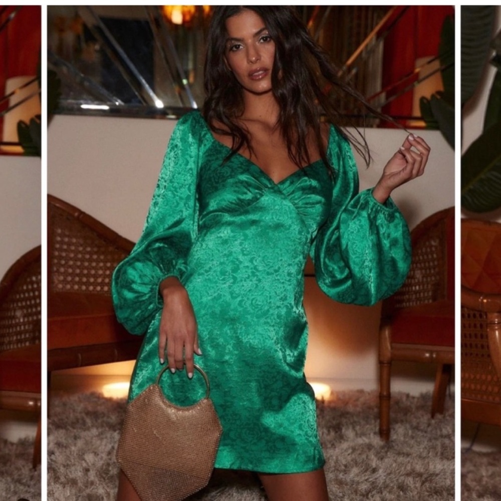 12th Tribe Emerald Mini Party Dress